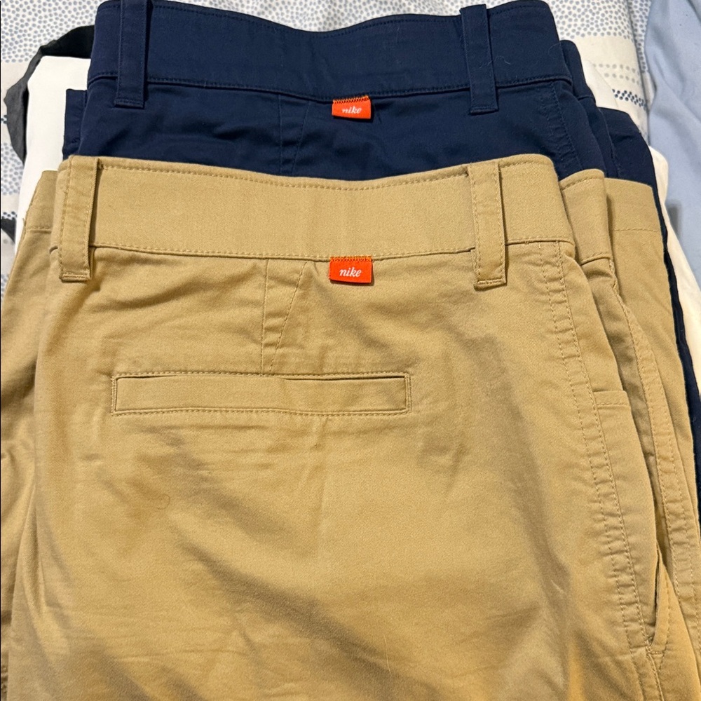 Nike Men's Chinos in Tan and Navy